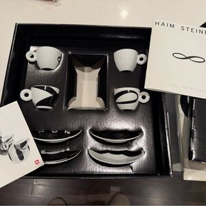 Illy Art Collection Black and White Espresso Set by Haim Steinbach (2003)